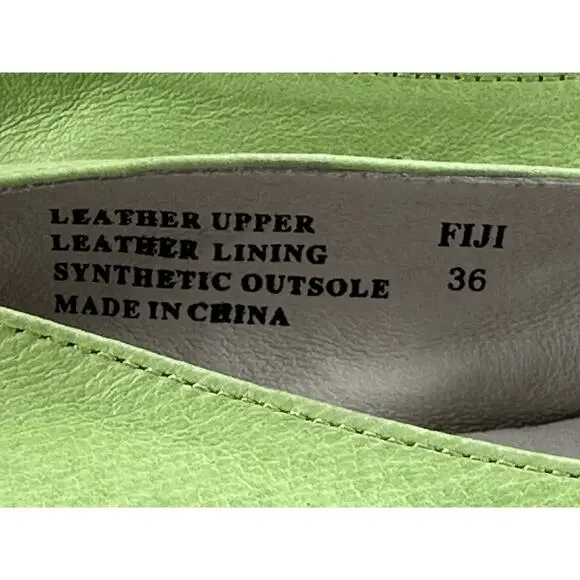 Maria Pia Fiji Women's Floral Embroidered Trend Hippie Flats Like Green Sz36 - Picture 2 of 8